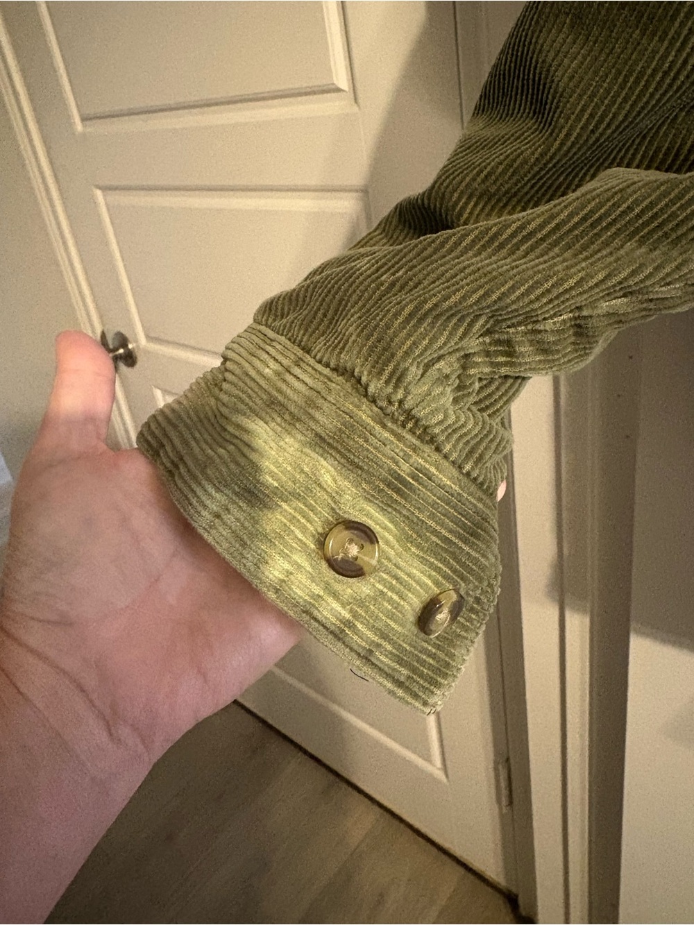 Britches Olive Corduroy Plaid Lined Workwear Shacket - Picture 7 of 11